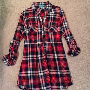 Plaid flannel dress